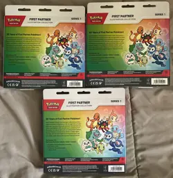 Pokemon TCG First Partner Illustration Collection Series 1 New Lot Of 3 - Image 2