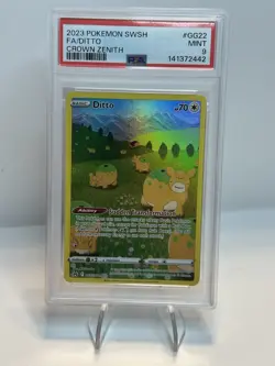 2023 POKEMON SWORD & SHIELD CROWN ZENITH #GG22 FULL ART/DITTO PSA 9 - Image 1