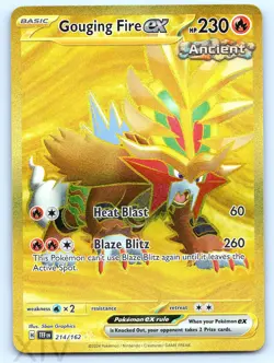 Gouging Fire ex 214/162 Pokemon Temporal Forces Hyper Rare - Image 1