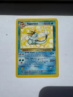 1999 Pokemon Vaporeon Jungle 28/64 LP - Image 1