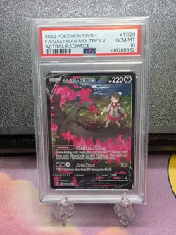 Pokemon TCG Galarian Moltres v TG20/TG30 Astral Radiance Trainer Gallery PSA 10 - Image 1