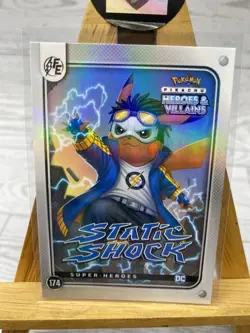 Pikachu as Static Shock Holo Heroes & Villains Flash Edition Non-Pokemon Fan Art - Image 2