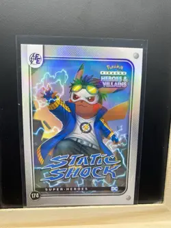 Pikachu as Static Shock Holo Heroes & Villains Flash Edition Non-Pokemon Fan Art - Image 4