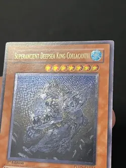 Euro Yugioh Superancient Deepsea King Coelacanth PTDN-EN034 Ulti Unlimited LP - Image 2