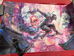 Magic the Gathering Kamigawa Neon Dynasty Beadle & Grimm’s MTG LED Playmat Ninja - Image 1