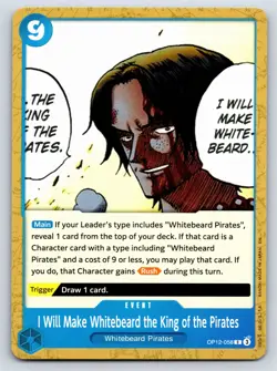 One Piece - OP12-058 - I Will Make Whitebeard the King of the Pirates US Seller - Image 1