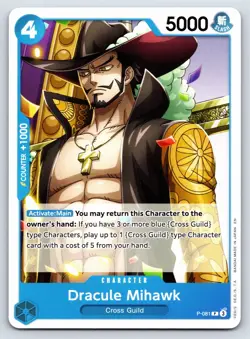 One Piece - P-081 - Dracule Mihawk - P - Promo US Seller - Image 1