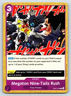 One Piece - OP07-078 - Megaton Nine-Tails Rush - C - US Seller - Image 1