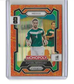 2026 Panini Prizm Monopoly FIFA World Cup Rafael Marquez Monopoly Orange Gold SP - Image 1