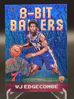 2025-26 Topps Basketball VJ Edgecomb SP (RC) #8B-33 8-Bit Ballers Holo Foil - Image 1