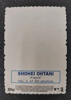 SHOHEI OHTANI Deckle Edge Rookie Card #1 SP 2018 Topps Heritage High # Baseball - Image 2