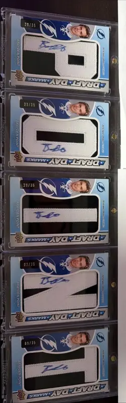 2016-17 SP Game Used - Draft Day Marks Rookies Brayden Point COMPLETED NAME - Image 1