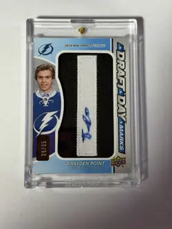 2016-17 SP Game Used - Draft Day Marks Rookies Brayden Point COMPLETED NAME - Image 4