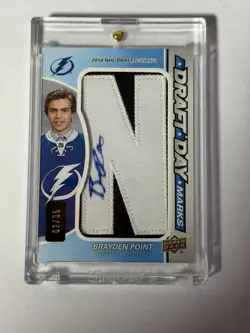 2016-17 SP Game Used - Draft Day Marks Rookies Brayden Point COMPLETED NAME - Image 5