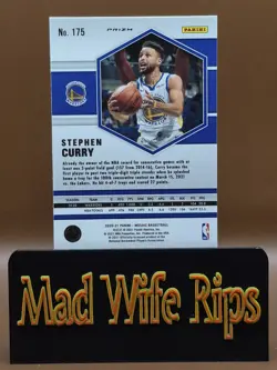 2020-21 Panini Mosaic #175 Stephen Curry Silver Prizm SP! Warriors 🐐 - Image 3