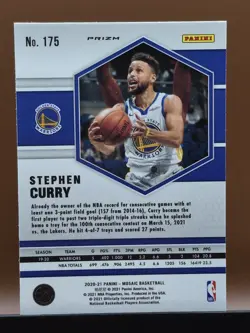 2020-21 Panini Mosaic #175 Stephen Curry Silver Prizm SP! Warriors 🐐 - Image 4