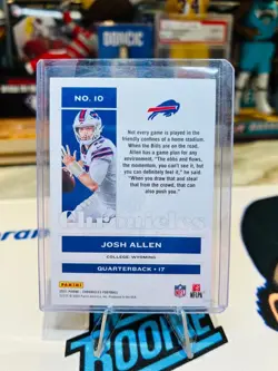 2021 Panini Chronicles Josh Allen Red SP # /399 Buffalo Bills - Image 3