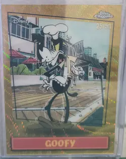 2026 Topps Disney Neon Goofy /50 SP Gold Wave Mickey Shorts #MSSP-20 - Image 1