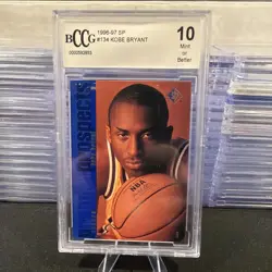 1996-97 SP #134 Kobe Bryant Rookie Card Graded BCCG 10 Lakers - Image 1