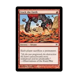 WOTC MtG Betrayers of Kamigawa Crack the Earth (C) (Foil) VG - Image 1