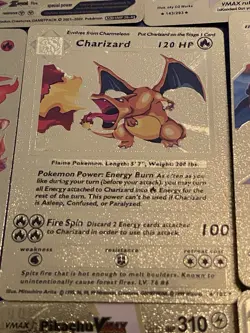 Pokemon fake Gold Foil Fan Art Cosplay lot of 10 textured Collector Cards - Image 4