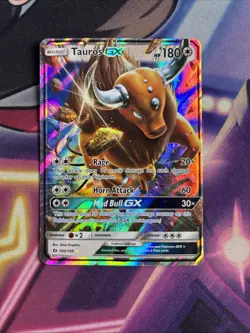 Tauros GX - 100/149 - Pokemon Sun & Moon Base Set Ultra Rare Card MP/HP - Image 1