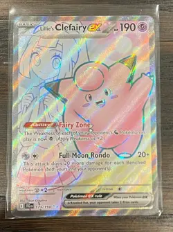 Lillie's Clefairy EX 173/159 Journey Together NM/M English Pokemon TCG Card - Image 1