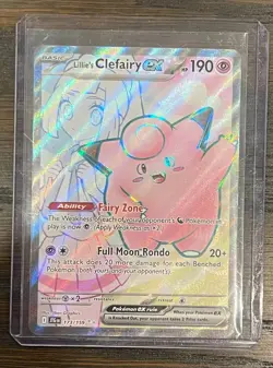 Lillie's Clefairy EX 173/159 Journey Together NM/M English Pokemon TCG Card - Image 3