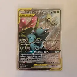 Pokemon TCG Celebi & Venusaur GX TAG TEAM SM167 Promo Holo Card 2019 - Image 1