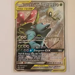 Pokemon TCG Celebi & Venusaur GX TAG TEAM SM167 Promo Holo Card 2019 - Image 2