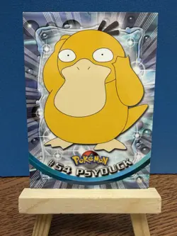 Pokemon 1999 Topps TV Psyduck Vintage Non-Holo Black Logo Card - Image 1