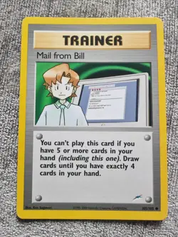Pokemon Neo Destiny Common Card- Mail From Bill #105/105 Wotc Vintage LP 2002 - Image 1