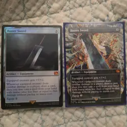 Buster Sword FIN Final Fantasy MTG 351 FULL ART BORDERLESS and 0255 - Image 1