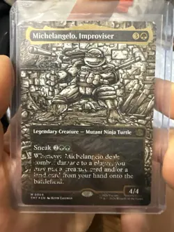 TMNT Michelangelo, Improviser Legendary Creature Green MTG Card M0104 - Image 1