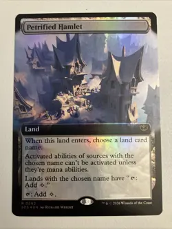 Petrified Hamlet ** FOIL EXTENDED ART ** #362 - Secrets of Strixhaven - NM MTG - Image 1
