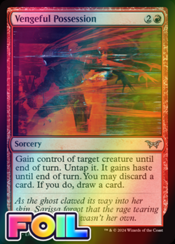 x1 Vengeful Possession DSK Duskmourn MTG 162 FOIL UNCOMMON M/NM 1x - Image 1