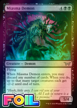 x1 Miasma Demon DSK Duskmourn MTG 109 FOIL UNCOMMON M/NM 1x - Image 1