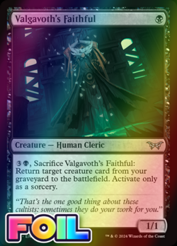 x1 Valgavoth's Faithful DSK Duskmourn MTG 121 FOIL UNCOMMON M/NM 1x - Image 1