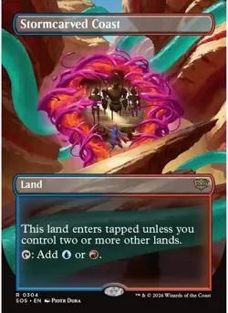 Stormcarved Coast (Borderless) 304 MTG NM - Secrets of Strixhaven - Image 1