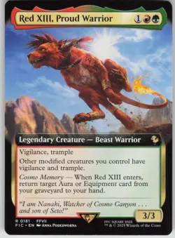 MTG TCG Red XIII, Proud Warrior (Extended Art) R Commander: FINAL FANTASY 181 - Image 1