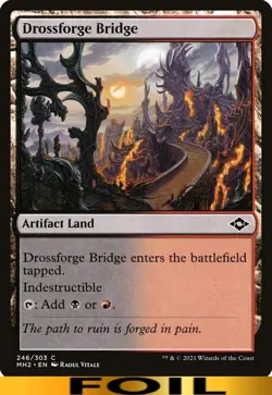 Drossforge Bridge ** FOIL ** Indestructible Dual-Land - Modern Horizons 2 NM MTG - Image 1