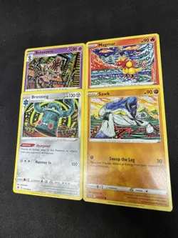 Pokemon Shinji Kanda Art Lot–4 Card Set (Magmar-Beheeyem-Bronzong-Sawk) NM - Image 4