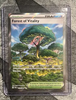 Pokemon Forest of Vitality 109/088 Trainer Stadium Full Art Holo Pokemon TCG NM - Image 1