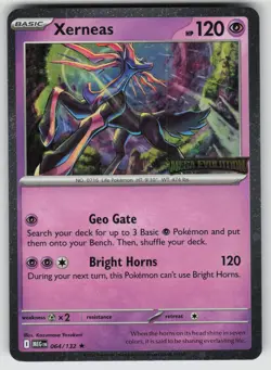 Xerneas (Mega Evolution Stamped) 064/132 Holo Pokemon NM - Image 1
