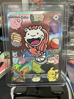 After Skool Hobby #44 Ditto Secret Rare Full Art Holo Pokemon Majulah Singapore - Image 1