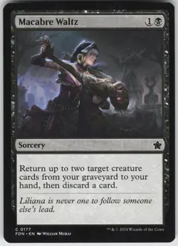 MTG Macabre Waltz 177 Foundations C Normal NM - Image 1