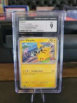 Pikachu Svp 190 Black Star Promo World Champions 2024 Pokemon TCG - Image 1