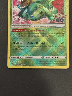 Pokemon TCG Radiant Venusaur Pokemon GO 004/078 Holo Radiant Rare - Image 3