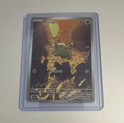 Pokemon Phanpy Illustration Rare Full Art Holo 205/191 SV08 EN 80 HP - Image 1
