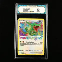TQG 10 GEM MINT 2020 Pokemon ENG Rayquaza #SWSH-W D 138/185 AR - Image 1